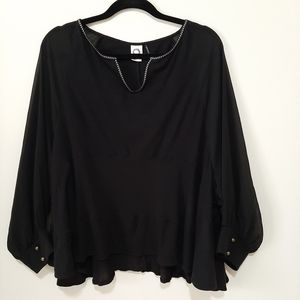 Anthropologie Akemi + Kin Black Boho Top